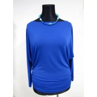 Tunika Amaya kimono nietoperz dla puszystej - chabrowa